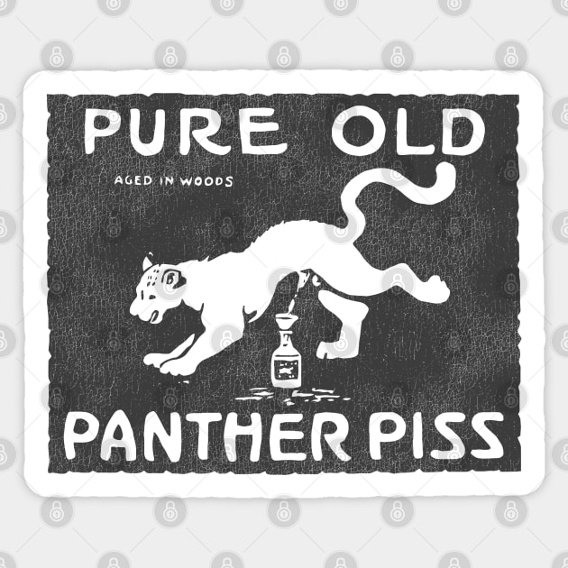 Pure Old Panther Piss Alcohol Moonshine Drinking Sticker by darklordpug